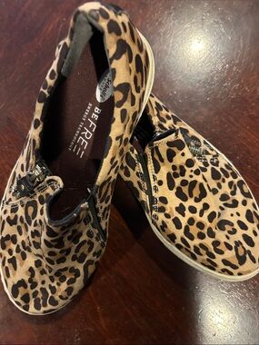 Dr. Scholl's Leopard Print Slip-On Flats - Tan & Black